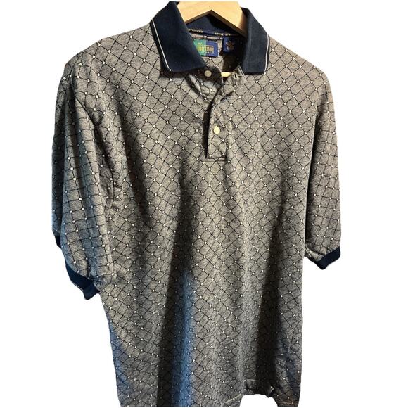 VTG Steve Stricker Fairway Sport Polo 100% Cotton Mens M Short Sleeve Geometric - Picture 1 of 7